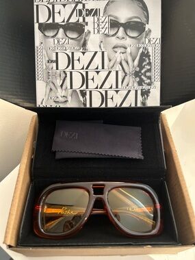 DEZI Tortoise and Amber Aviator Sunglasses